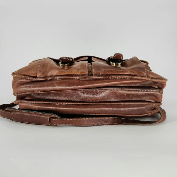 Classic Tan Leather Briefcase - Picture 6 of 16